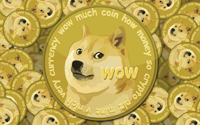 Il logo della criptovaluta Dogecoin
